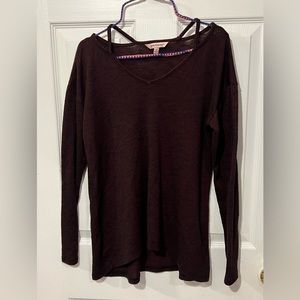Maroon and black sweater
